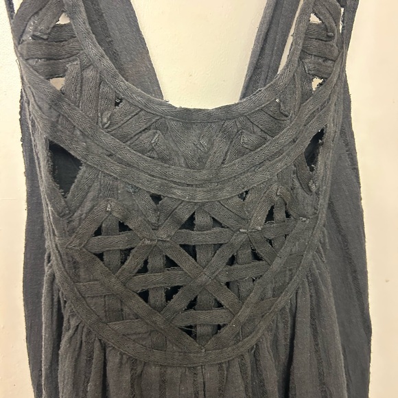 Billabong Black Tank Y2K Tunic Size Small Beach Top Shirt Long Tank - Picture 4 of 10